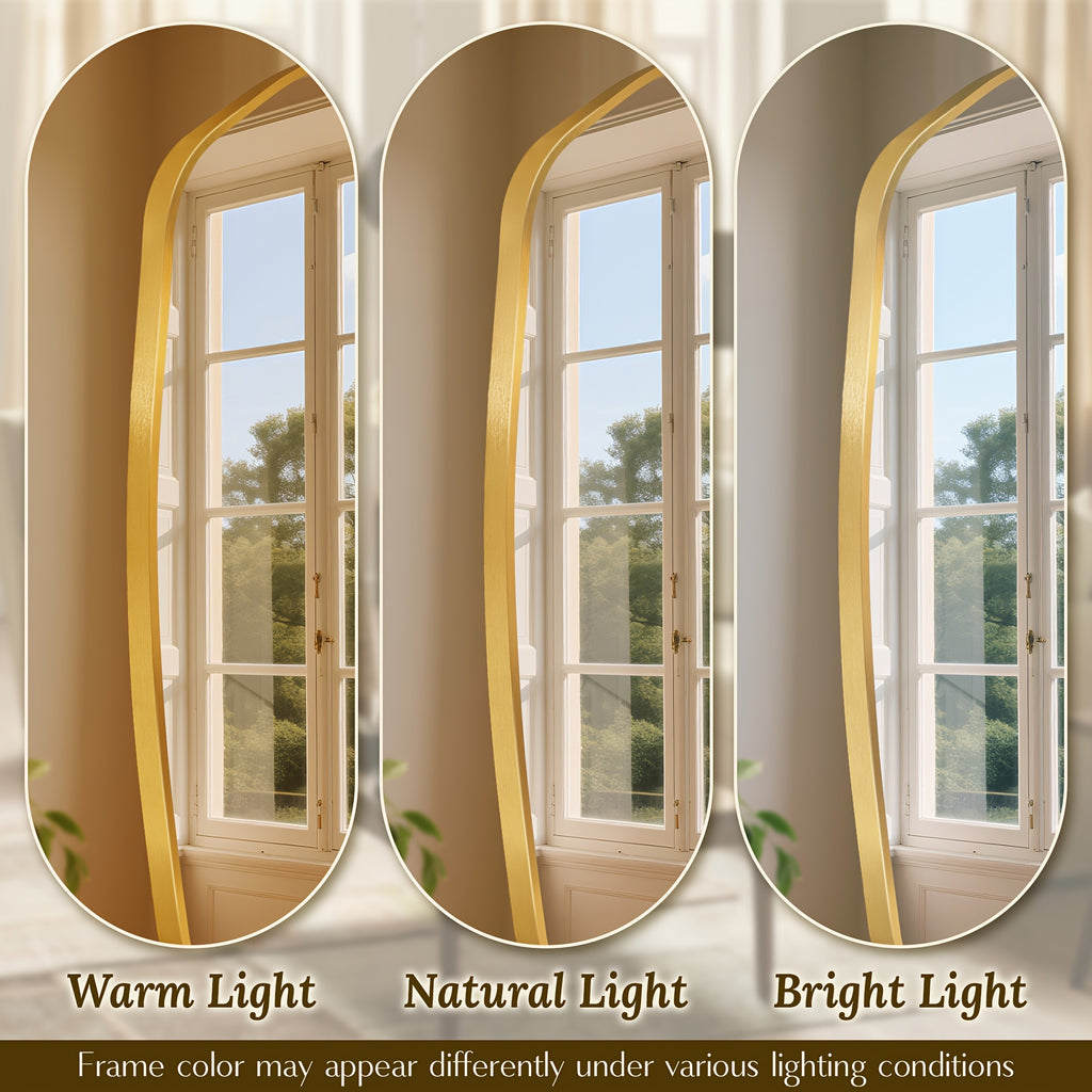 Irregular Beta Metal Wall Mounted Makeup Mirror, Modern Vanity Mirror for Bathroom Bedroom