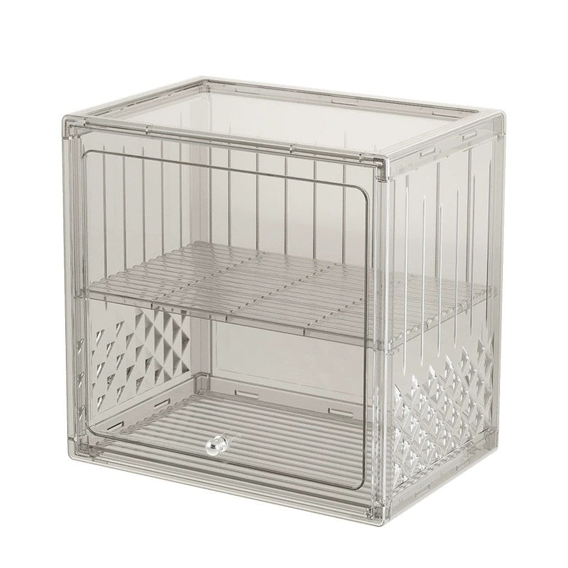 Dustproof Cup Storage Rack for Water Cups Tea Cups Coffee Mugs and Tea Sets, Multifunctional Desktop Organizer for Cosmetics Skin Care Products and Household Sundries Storage Box
