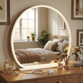 Illuminated Makeup Mirror Featuring Three Light Settings And Adjustable Brightness, Durable Acrylic Design with a Stable Base, Ideal for Use in Bedrooms And Bathrooms