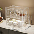Dustproof Cup Storage Rack for Water Cups Tea Cups Coffee Mugs and Tea Sets, Multifunctional Desktop Organizer for Cosmetics Skin Care Products and Household Sundries Storage Box